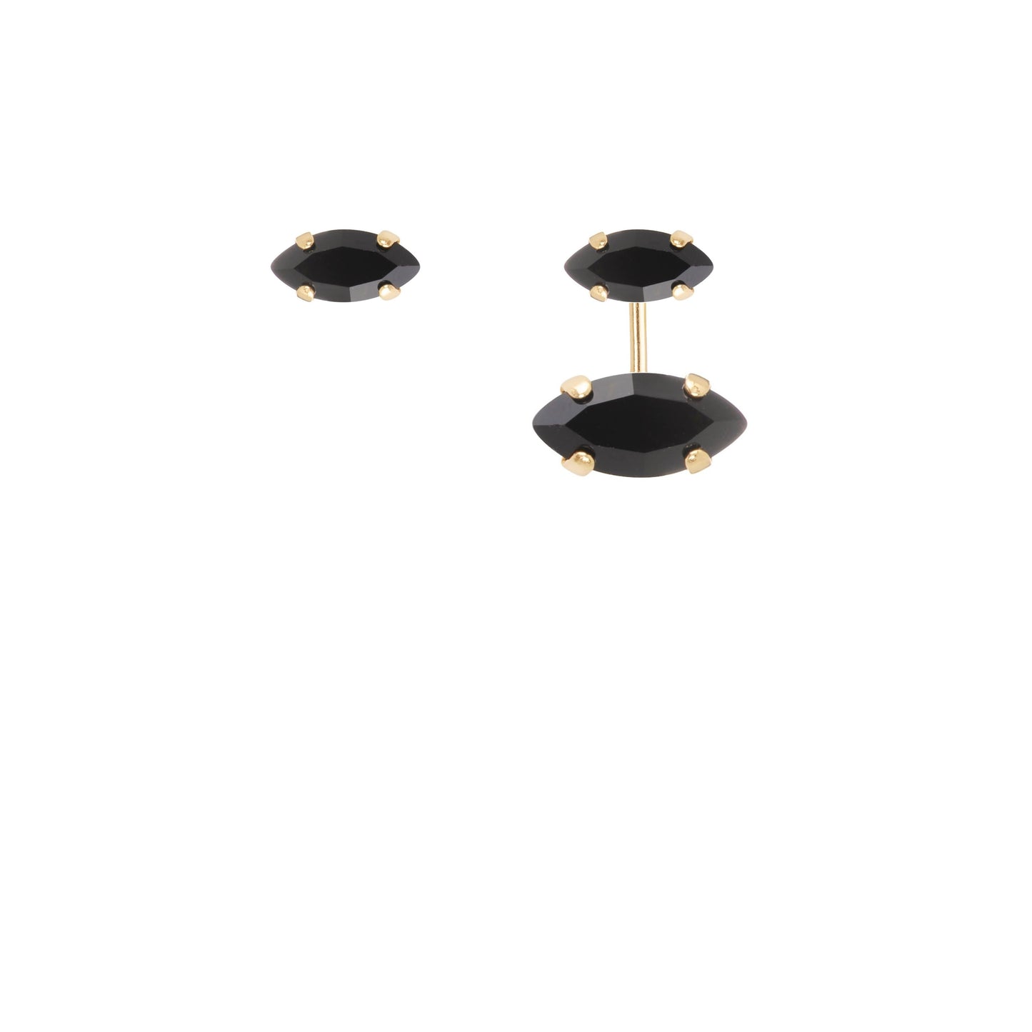 Puces Solveig en cristal noir
