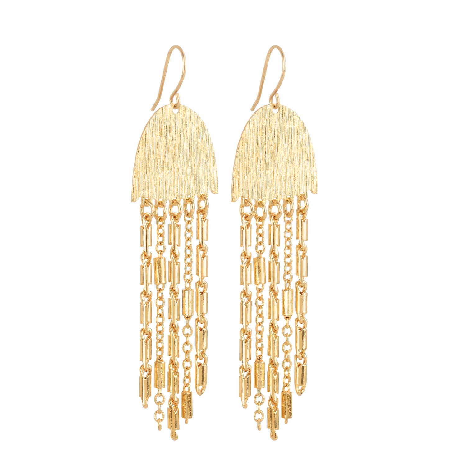 Boucles d'oreilles Gaïa noires et dorées