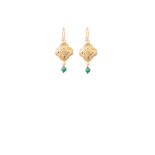 Boucles d'oreilles Flavia amazonite