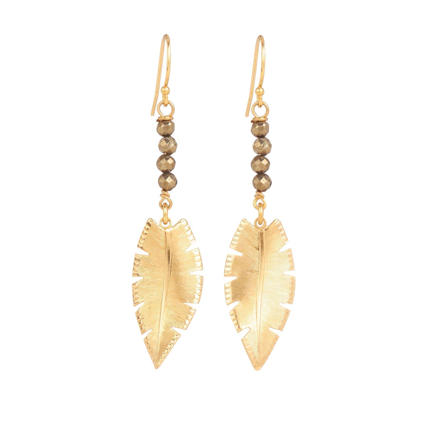 Boucles d'oreilles flèches dorées mat