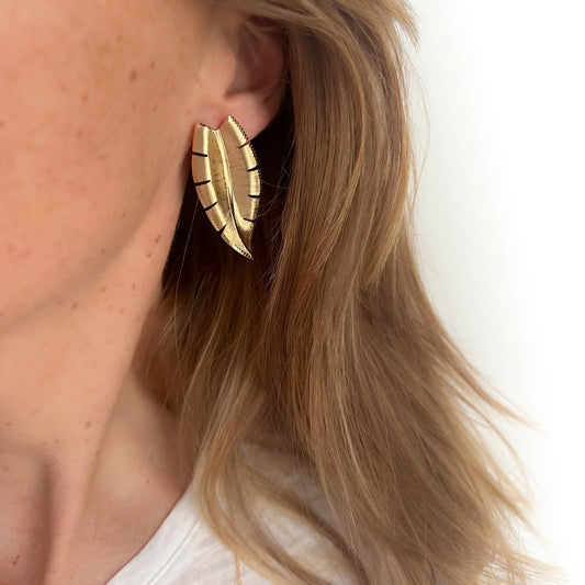 Boucles d'oreilles maxi feuilles