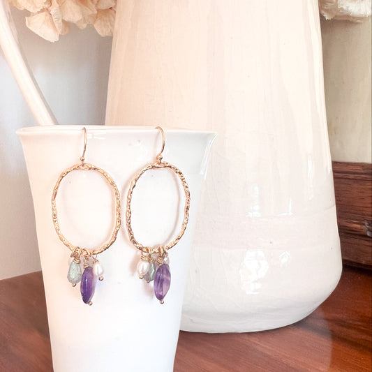 Boucles d'oreilles Orta améthyste