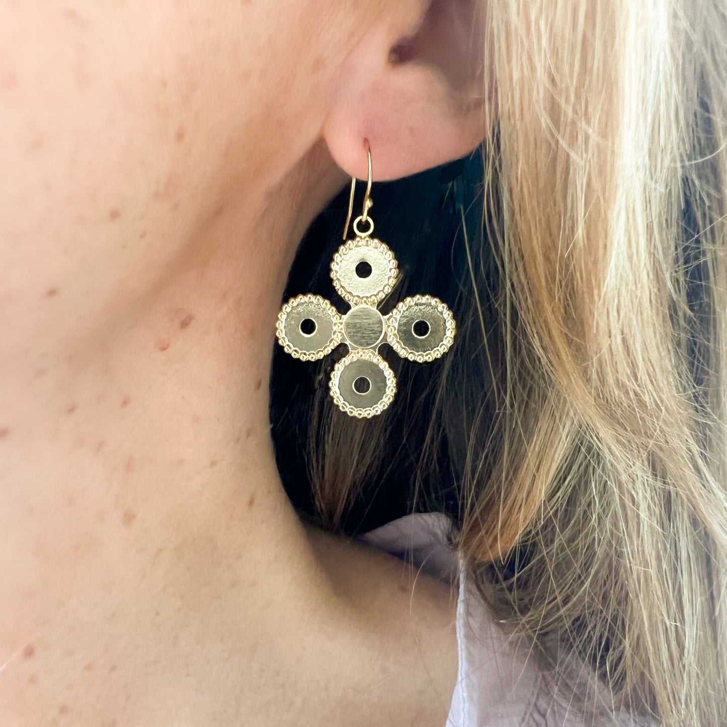 Boucles d'oreilles Cardinale dorées