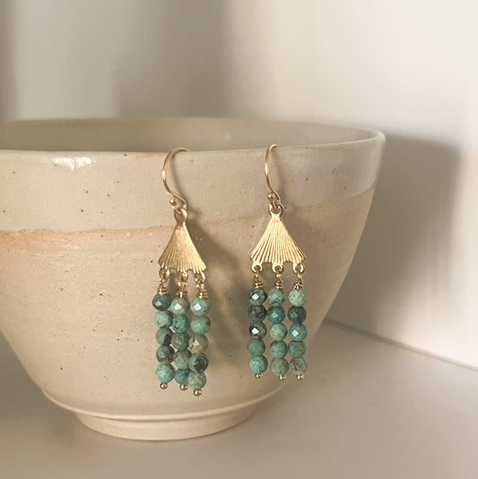 Boucles d'oreilles Théa turquoise