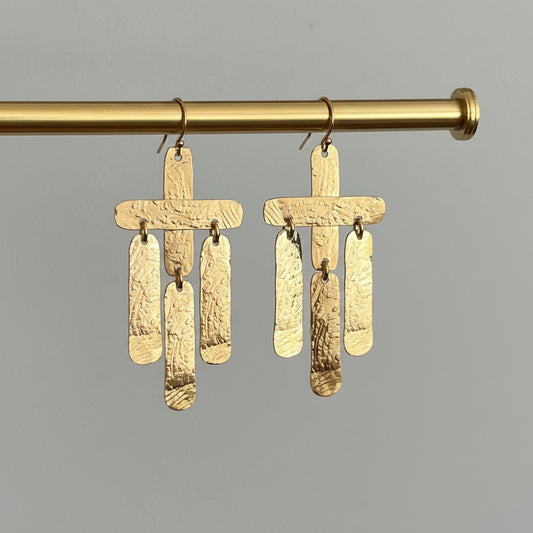 Boucles d'oreilles Esmeralda dorées