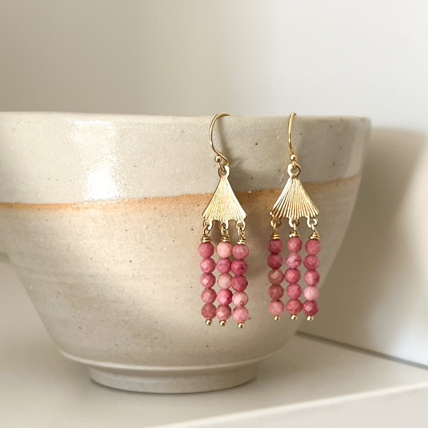 Boucles d'oreilles Théa rhodonite