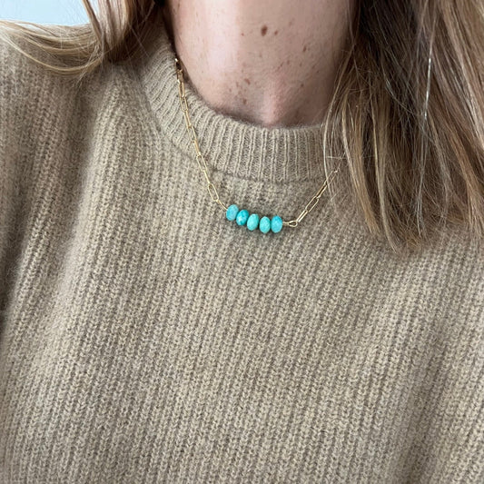 Collier Olivia amazonite