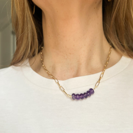 Collier Olivia améthyste