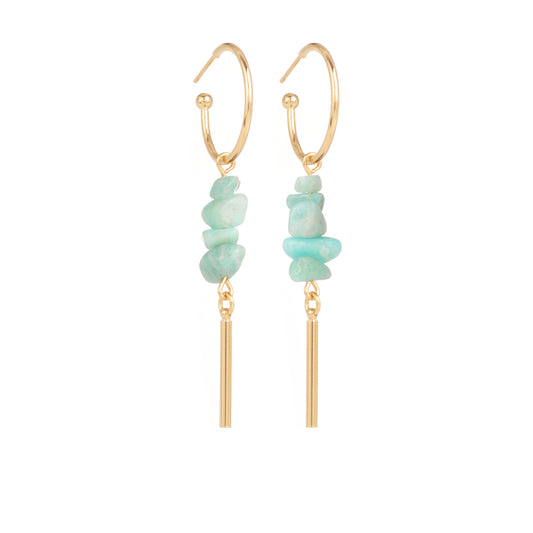 Boucles d'oreilles Calypso bleu clair