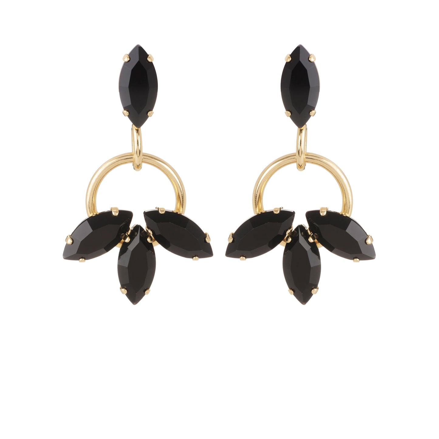 Boucles d'oreilles maxi Tilda graphite