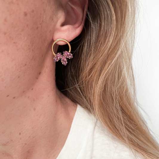 Boucles d'oreilles Tilda améthyste