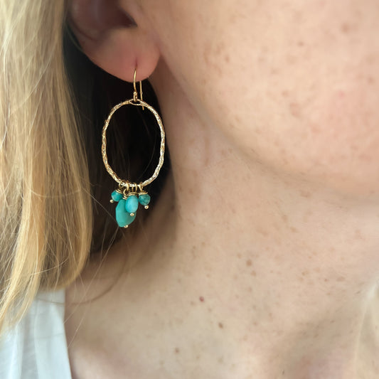 Boucles d'oreilles Orta vertes