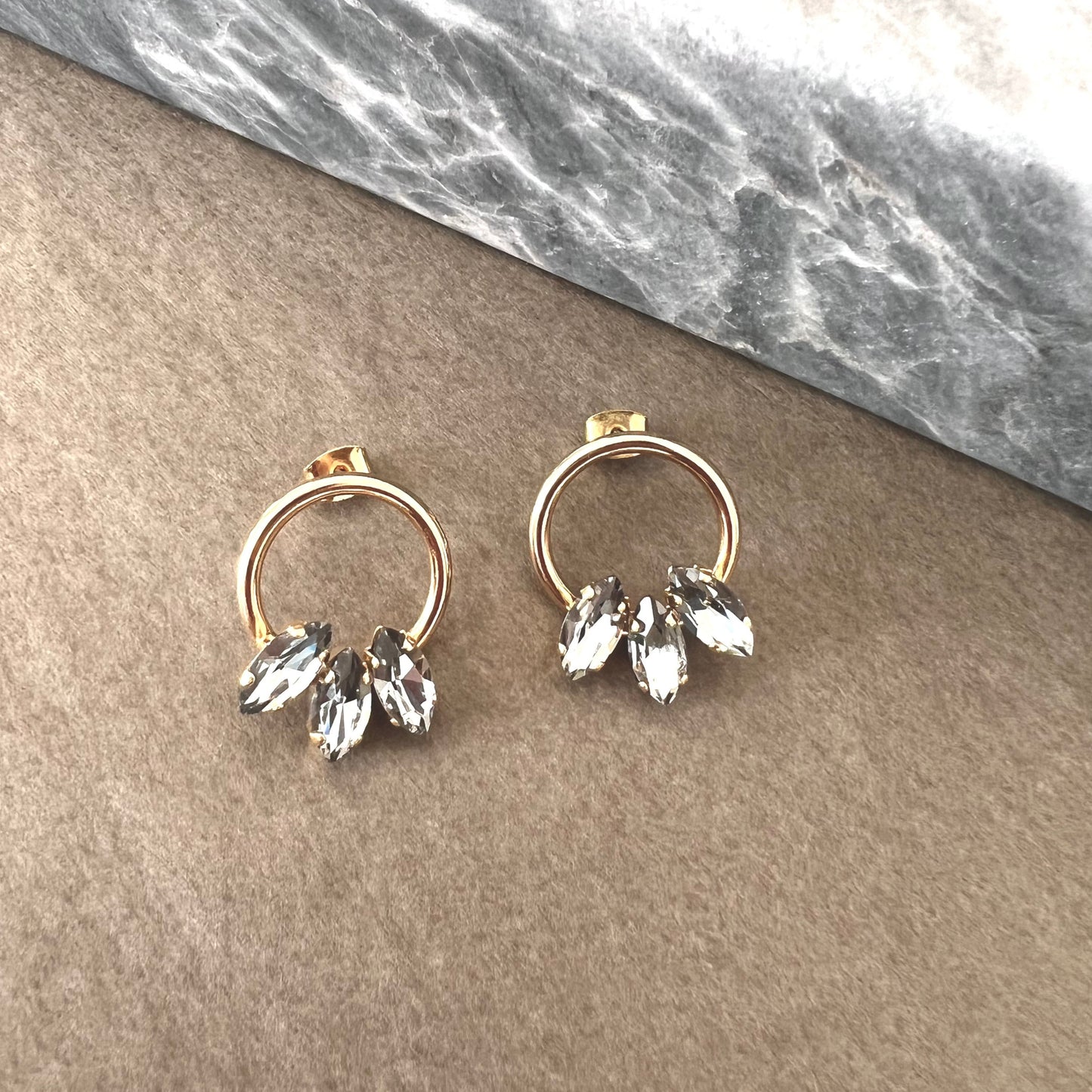 Boucles d'oreilles Tilda graphite