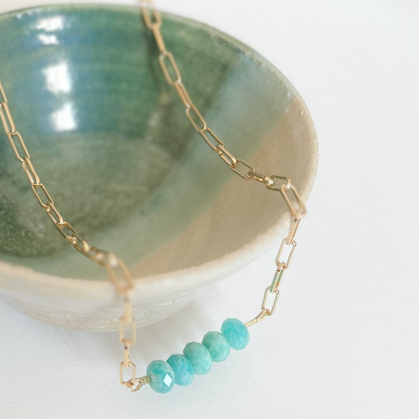 Collier Olivia amazonite