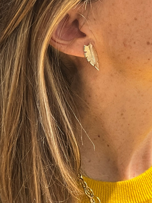 Boucles d'oreilles feuilles mini