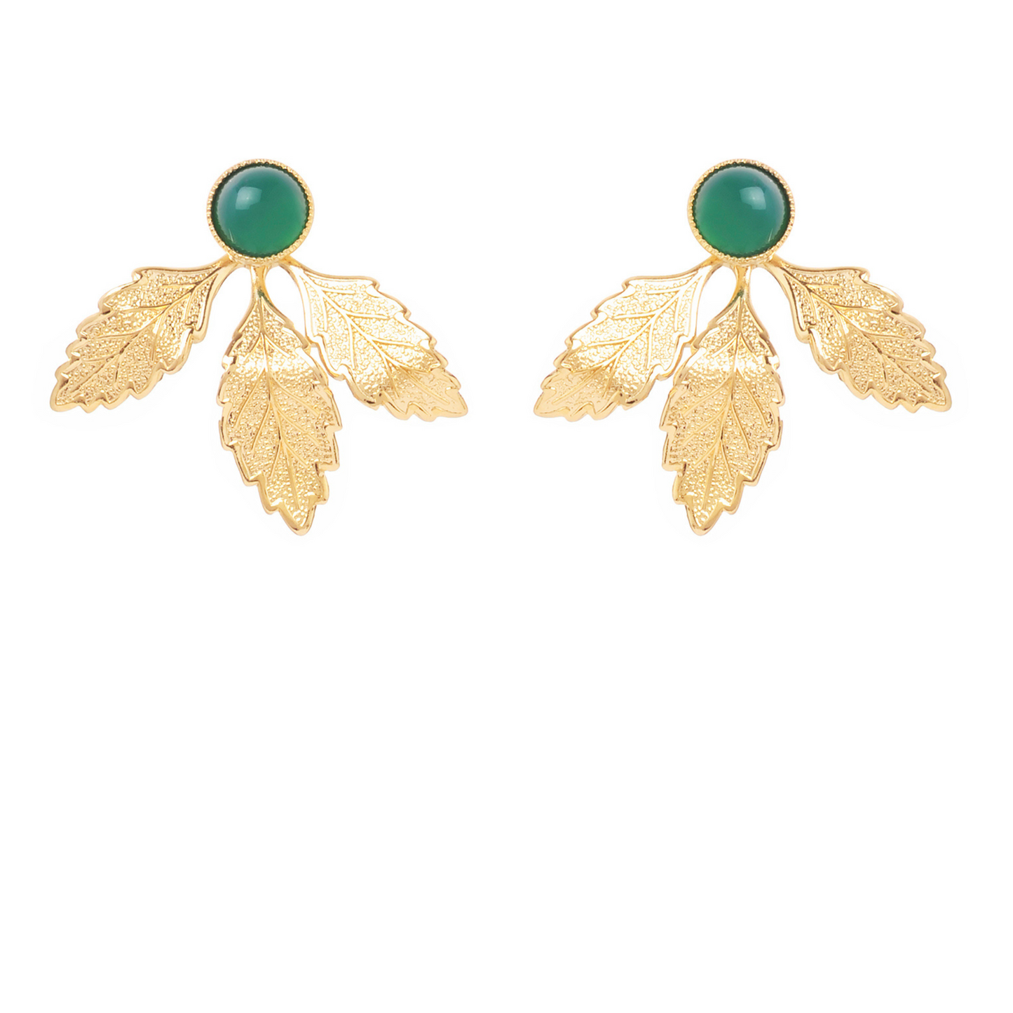 Boucles d'oreilles Gisèle en agate noire
