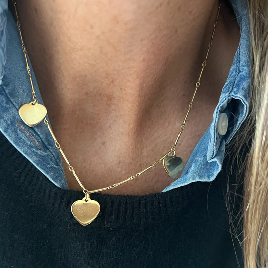 Collier love 3 coeurs