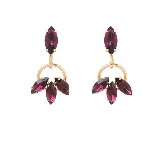 Boucles d'oreilles maxi Tilda bourgogne