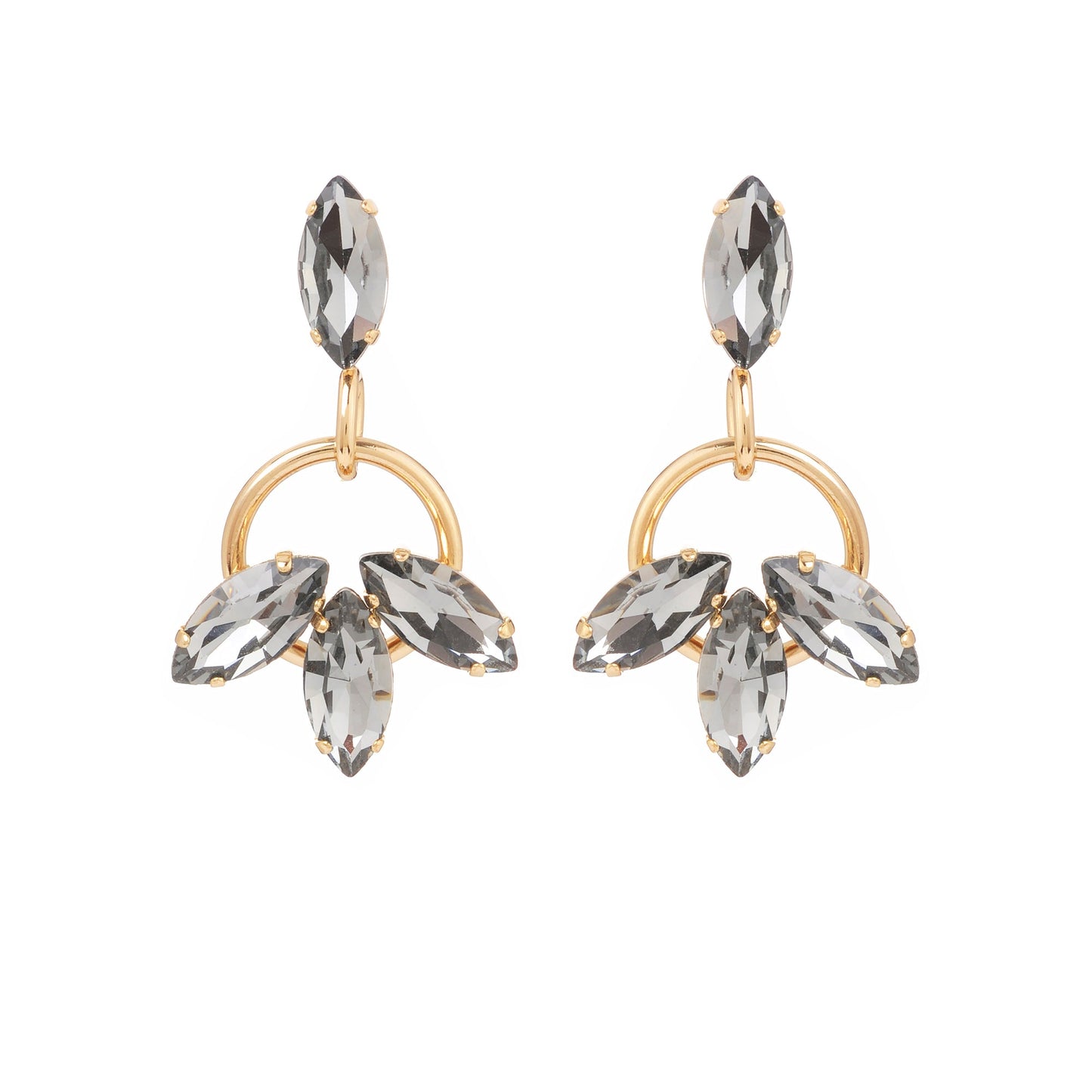 Boucles d'oreilles maxi Tilda graphite