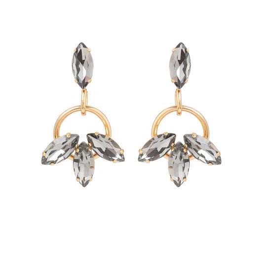 Boucles d'oreilles maxi Tilda graphite