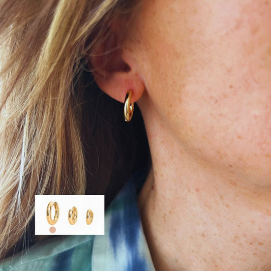 Mini créoles lisses, 3 tailles