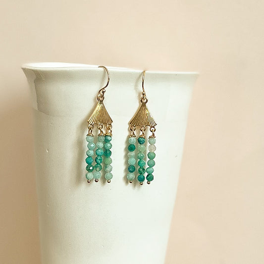Boucles d'oreilles Théa amazonite