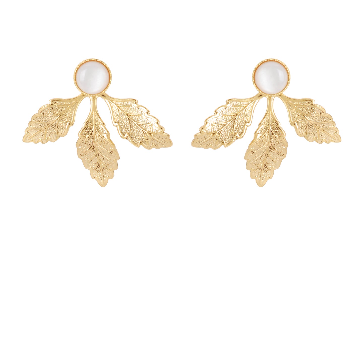 Boucles d'oreilles Gisèle en agate verte