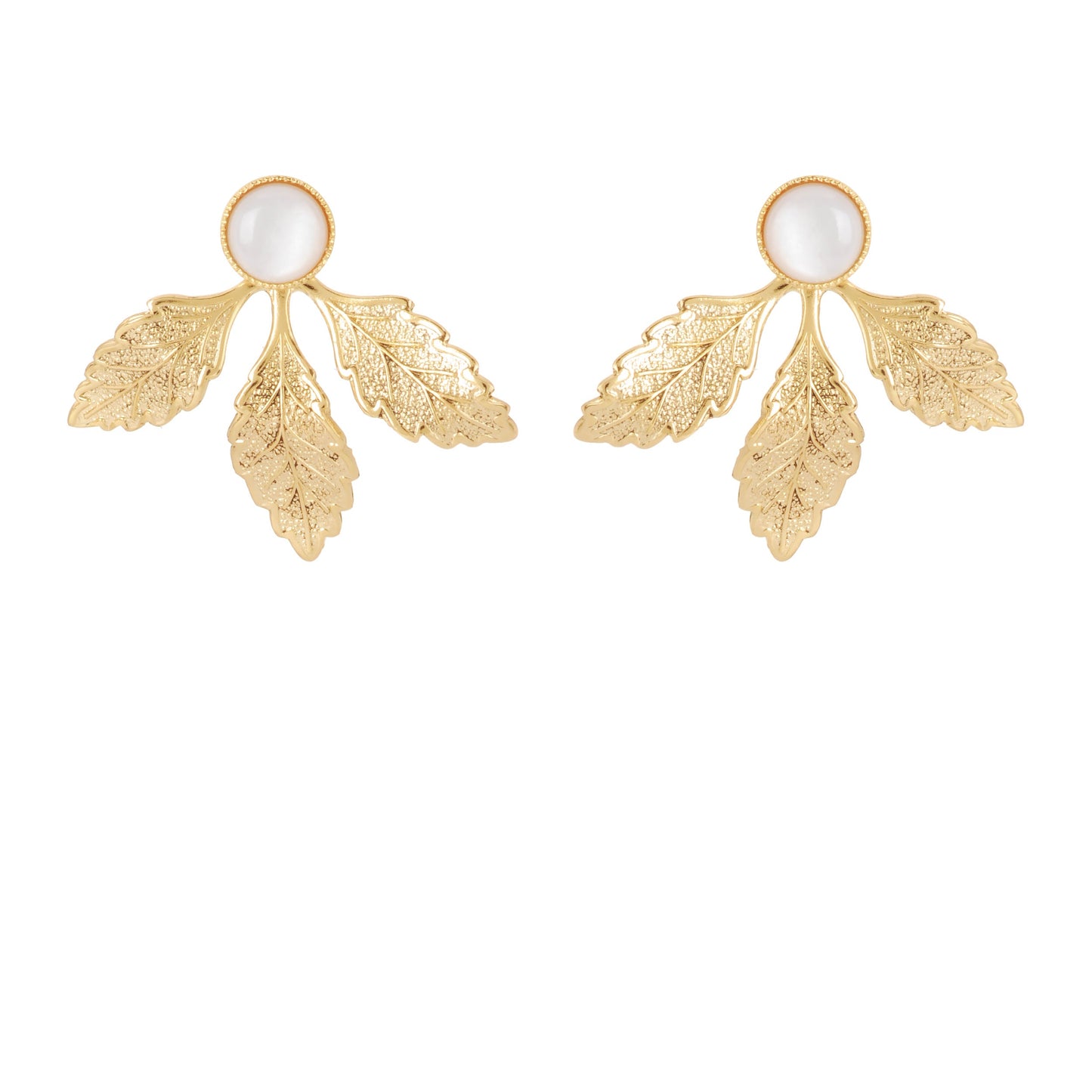 Boucles d'oreilles Gisèle en agate noire