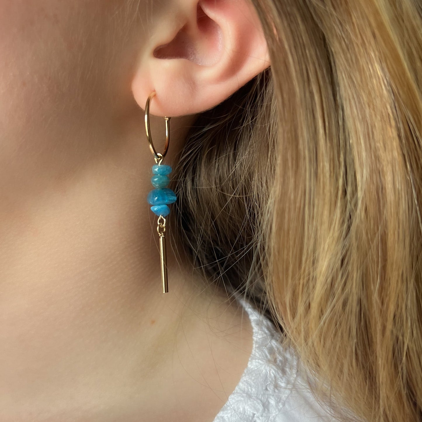 Boucles d'oreilles Calypso bleu