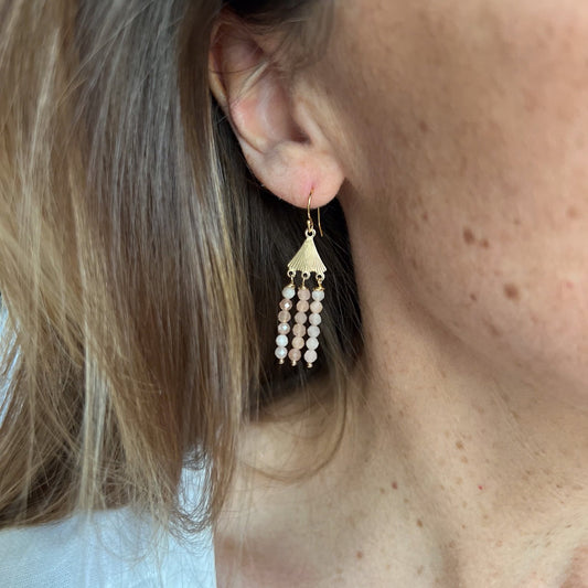 Boucles d'oreilles Théa pierre de soleil