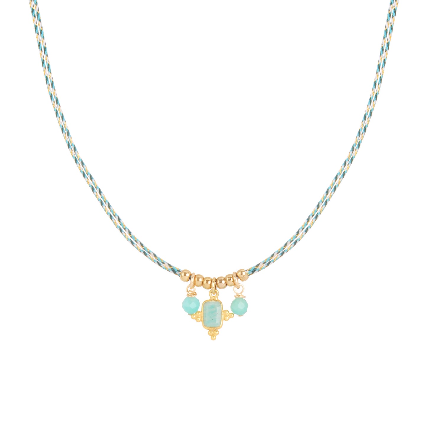 Collier Bindie sur fil rose