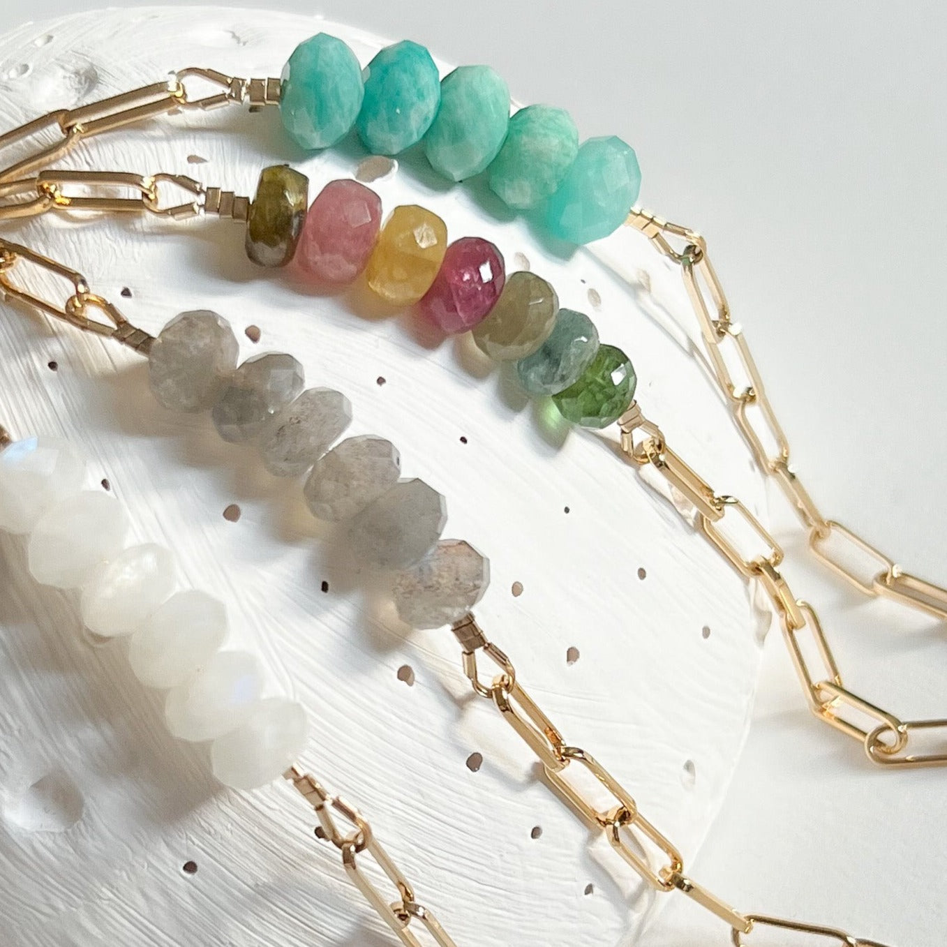 Collier Olivia Labradorite gris bleu