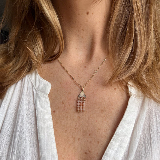 Collier Thea nude rose