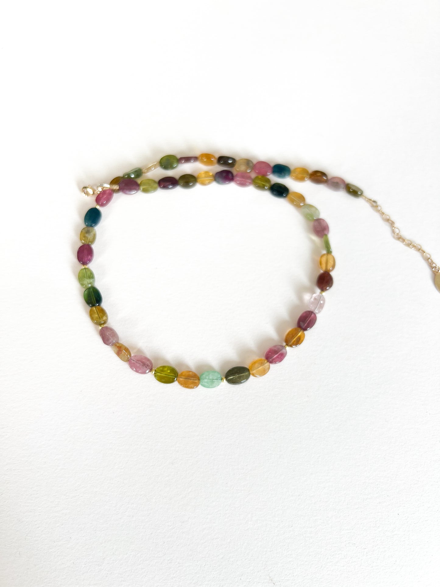 Collier en tourmaline galet