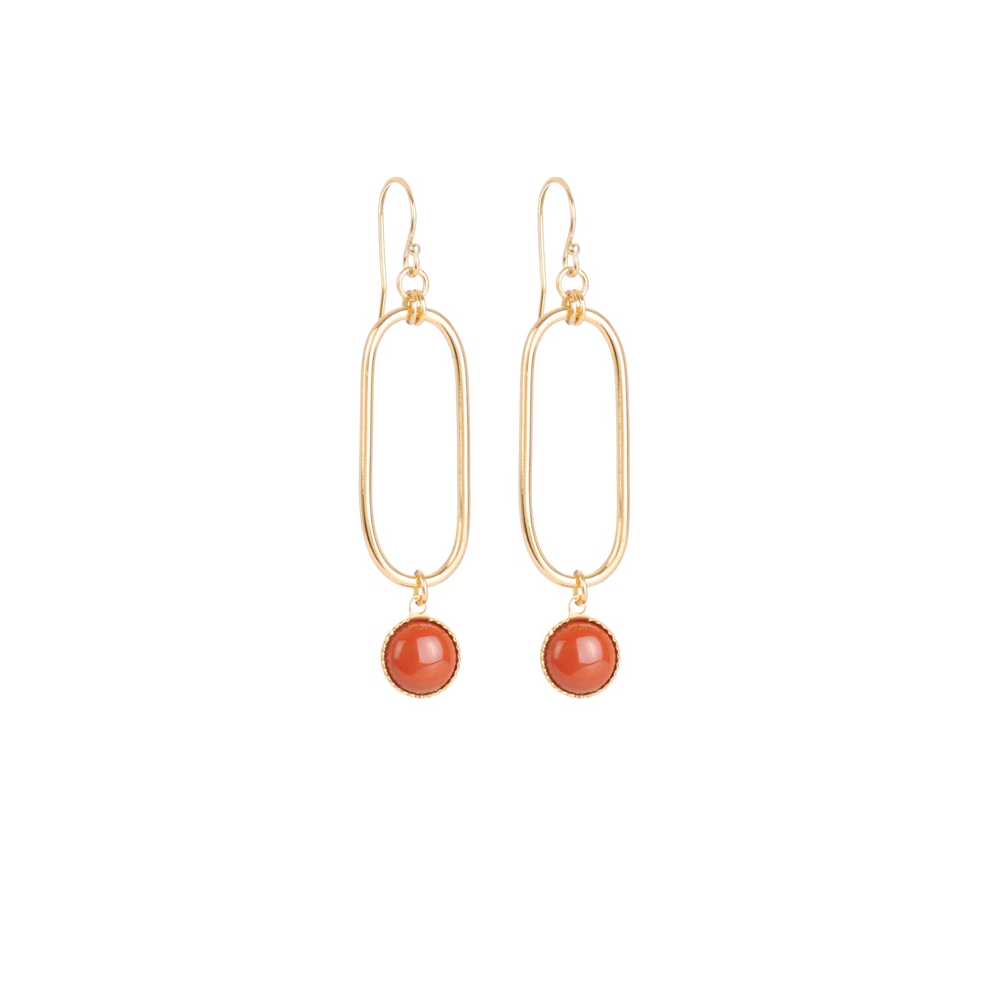 Boucles d'oreilles Emma nacre blanche