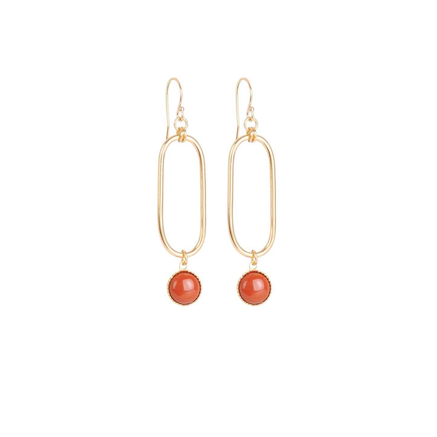 Boucles d'oreilles Emma quartz rose