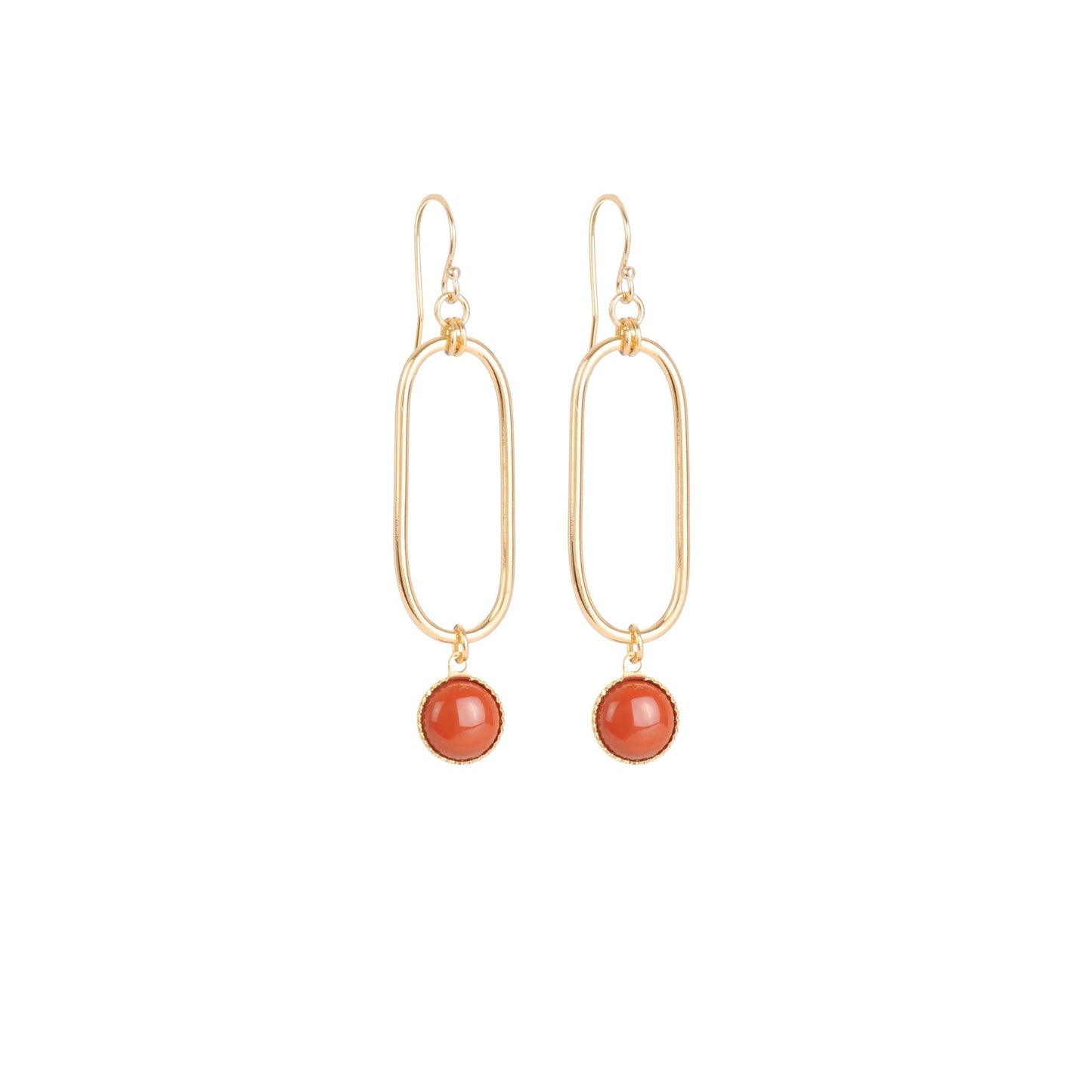 Boucles d'oreilles Emma agate noire