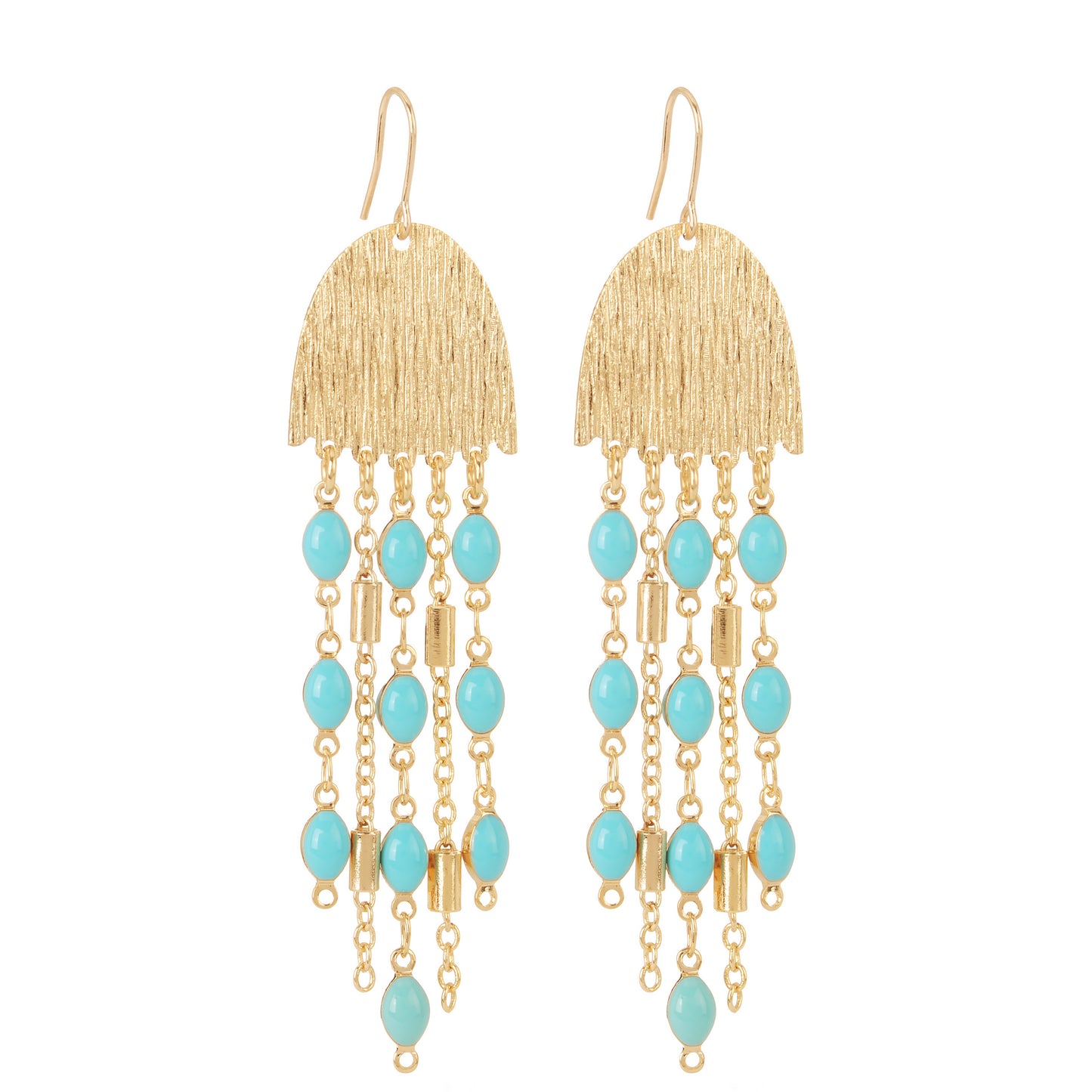 Boucles d'oreilles Gaïa bleues