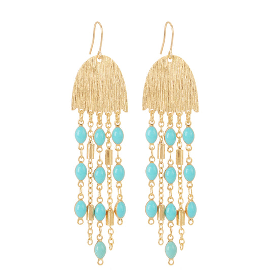 Boucles d'oreilles Gaïa bleues