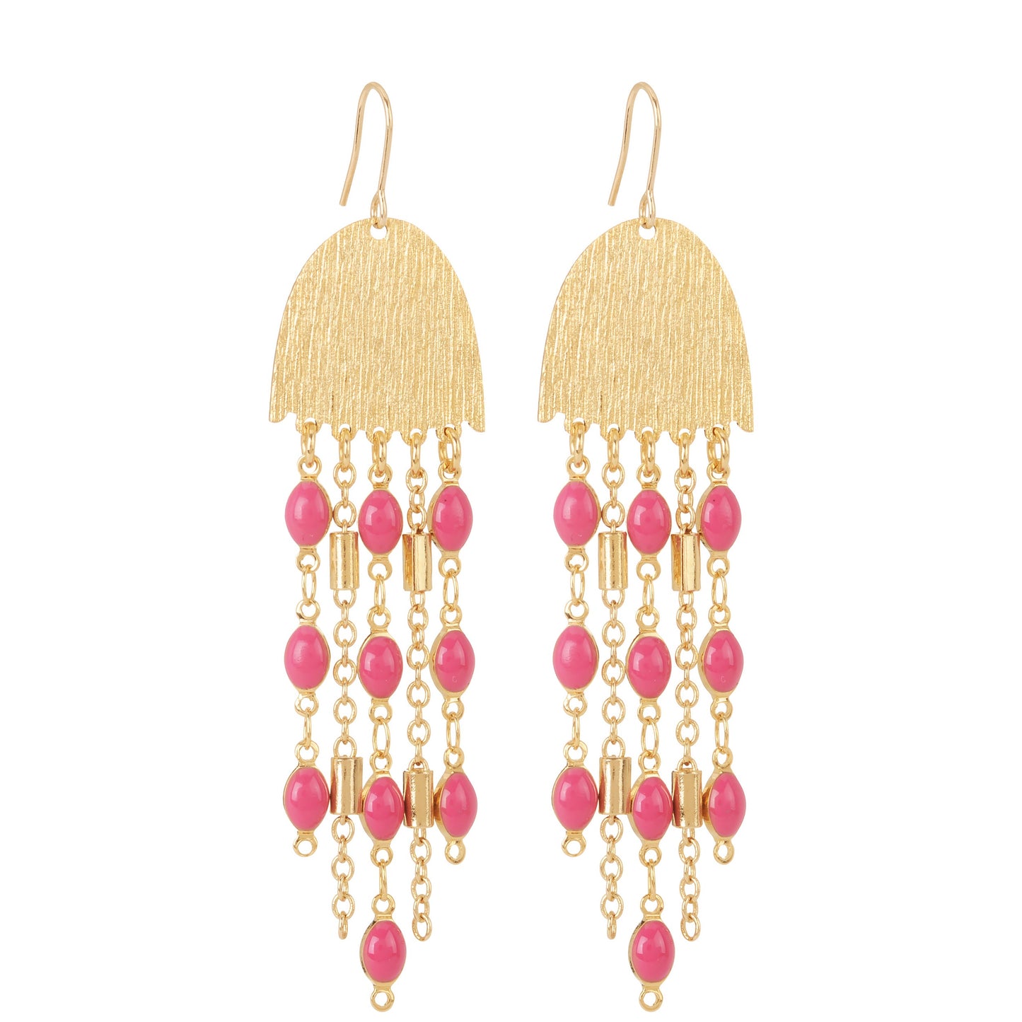Boucles d'oreilles Gaïa roses