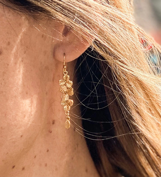 Boucles d'oreilles Lison dorées