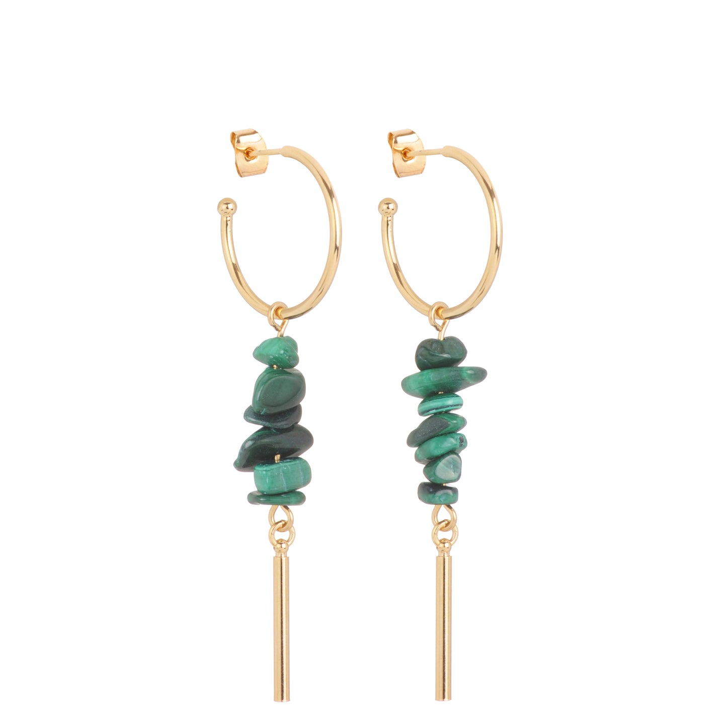Boucles d'oreilles Calypso jaspe rouge