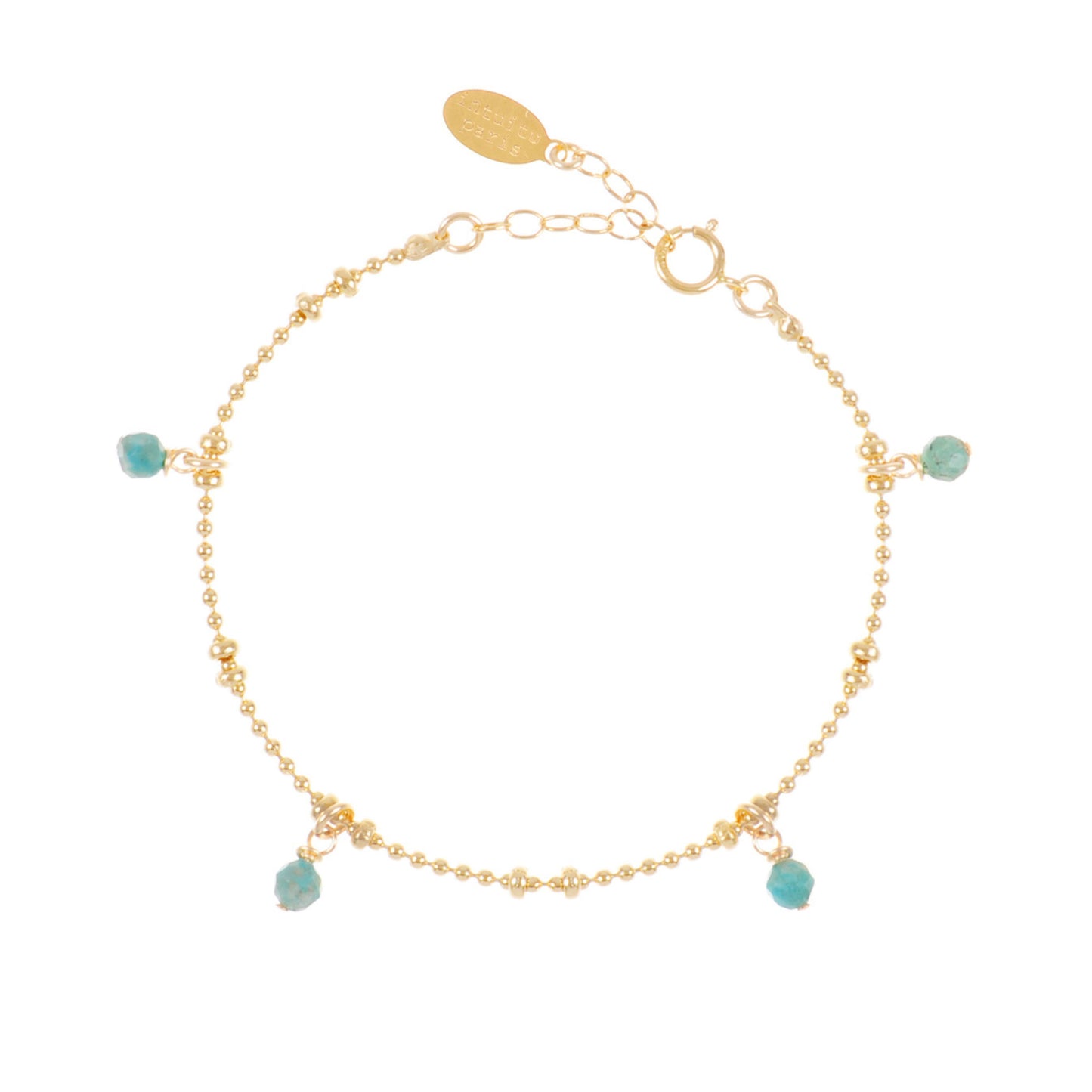 Bracelet Jasmine à pampilles roses vertes bleues violettes