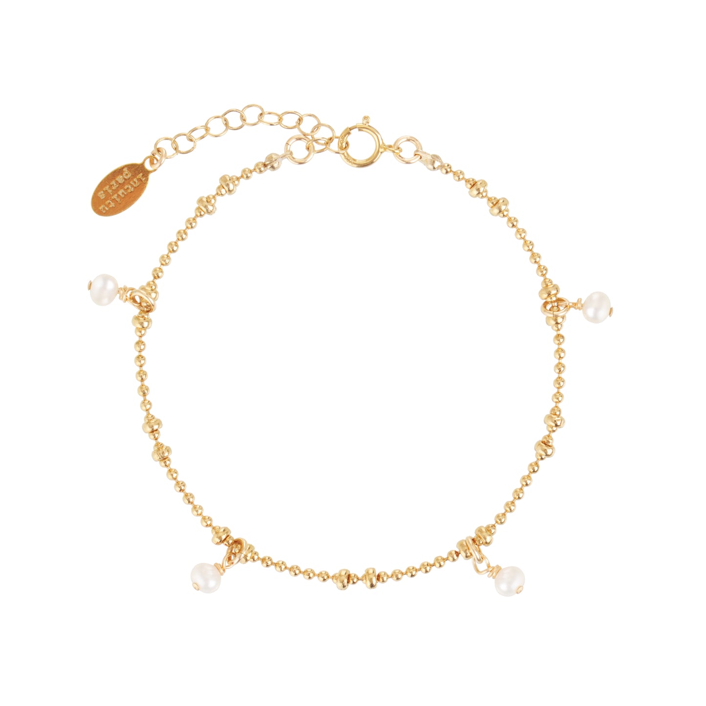 Bracelet Jasmine à pampilles en agate noire