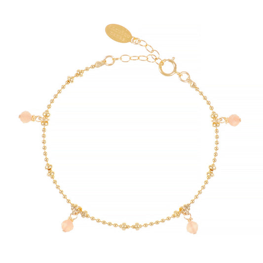 Bracelet Jasmine à pampilles roses pales