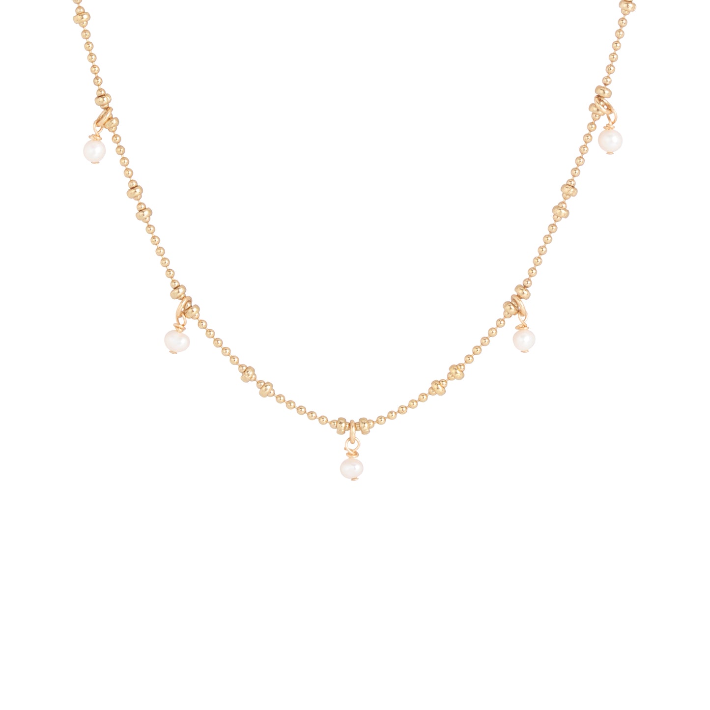 Collier Jasmine à pampilles en perles