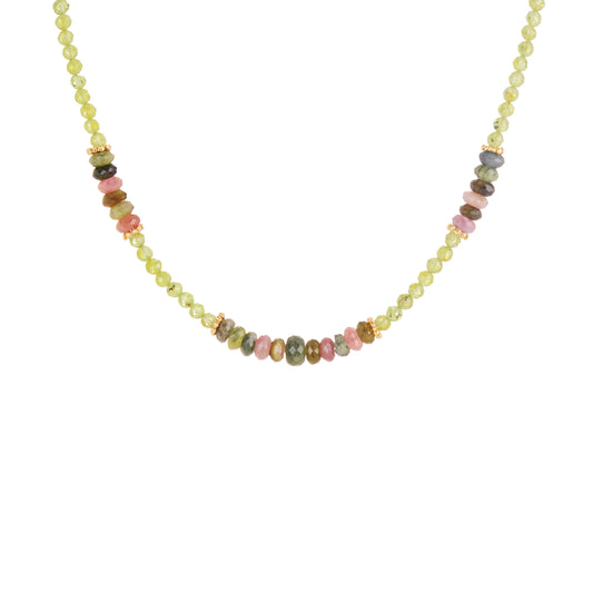 Collier Tamara péridot et tourmaline