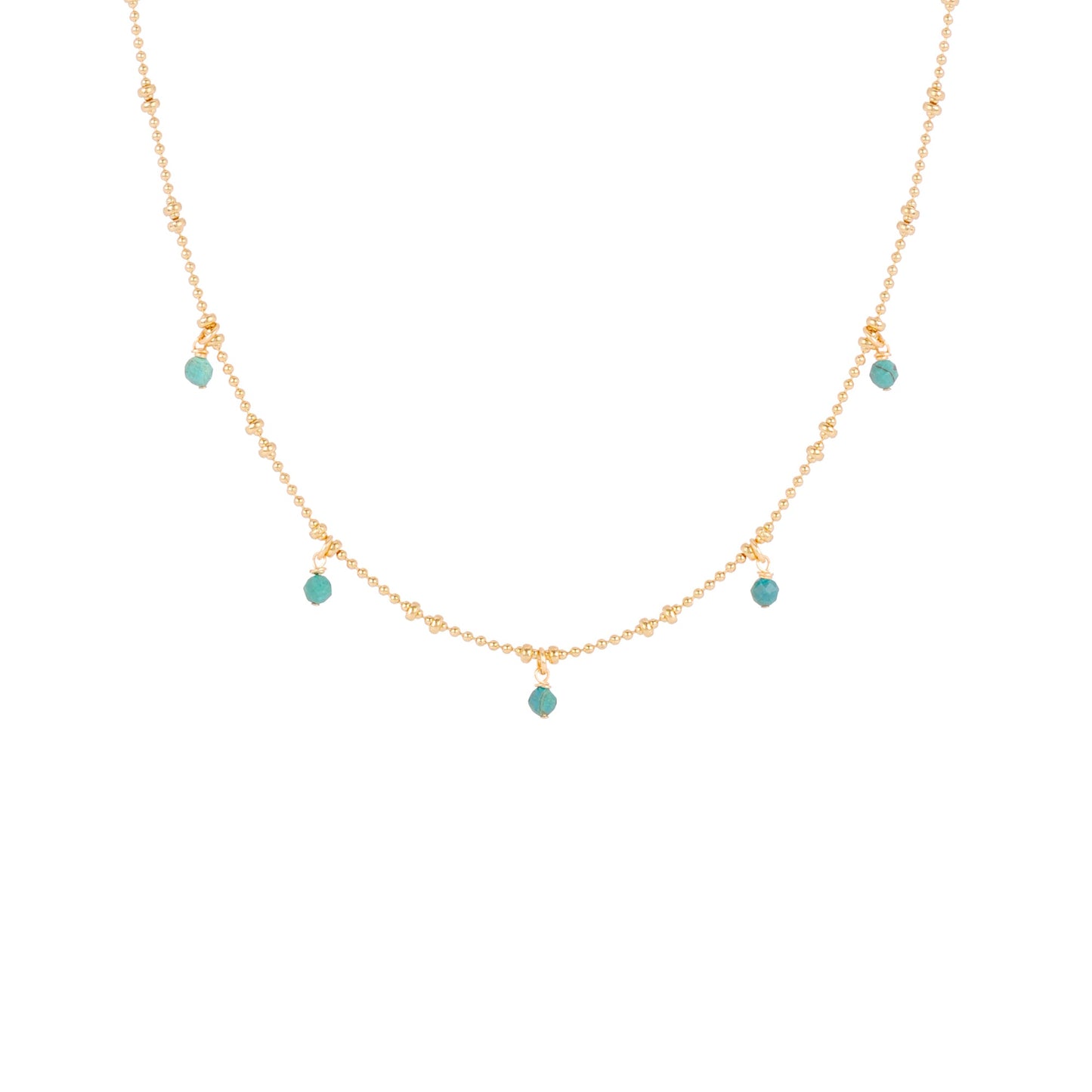 Collier Jasmine à pampilles dorées