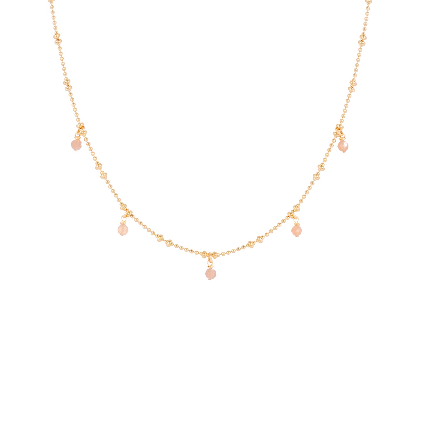 Collier Jasmine à pampilles roses vertes bleues violettes