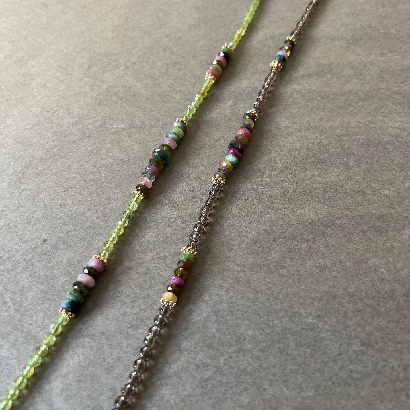 Collier Tamara péridot et tourmaline